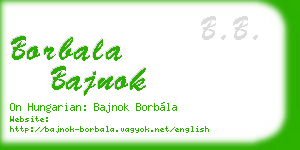 borbala bajnok business card